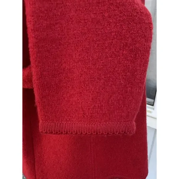 Vintage Pendleton 100% Virgin Wool Red Cardigan Embroidery Women’s Large - Picture 10 of 16